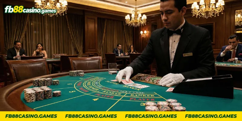 Baccarat: Khám Phá Những Màn So Điểm Căng Thẳng Tại FB88 Quy tắc so điểm và rút lá tạo nhịp chơi đặc trưng